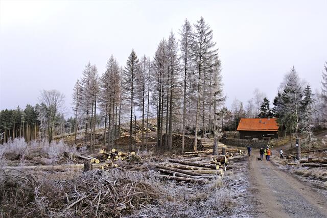 die ehem. Hütte der Bergwacht
