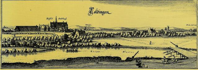 1654 erstellt Merian diesen Kupferstich vom Amt Coldingen.