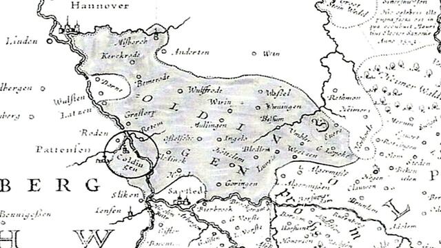Amt Coldingen - Kartenausschnitt von 1620
