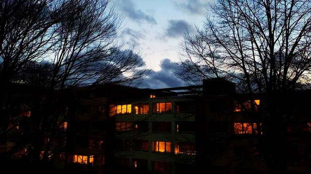 11. Februar 2020. Die helle strahlende Venus am Abendhimmel.