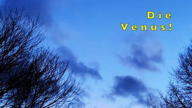 11. Februar 2020. Die helle strahlende Venus am Abendhimmel.