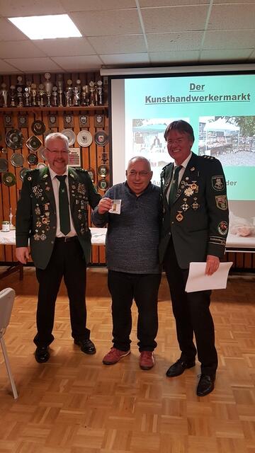 2. Platz beim Preisschießen Wolfgang Bößling