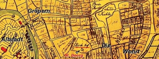 Detail der Deichmann-Karte mit St. Georg