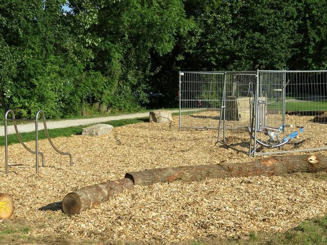Noch nicht fertiger Bewegungsparcours am 9. August 2017