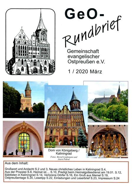 GeO 1 / 2020 - http://www.gemeinschaft-ev-ostpreussen.de/  | Foto: wie vor