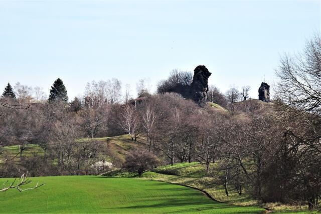 Blick von dem nördlichen Wanderweg auf die Gegensteine