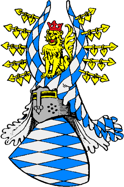 Wappen der Grafen von Bogen, ab 1242 der bayerischen Herzöge aus dem Hause Wittelsbach (um 1300) &gt; https://de.wikipedia.org/wiki/Wittelsbach#/media/Datei:Wittelsbach-Bayern-Wappen.png | Foto: wie vor
