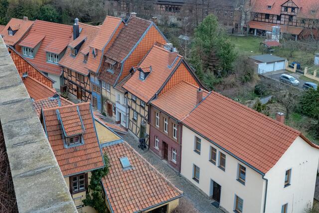 ... Blick vom Burgberg zur Wassertorstraße ...