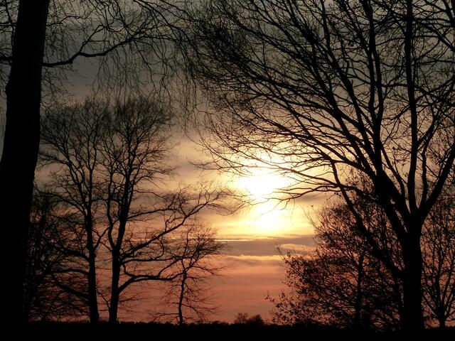 Auf dem Weg...Die Sonne beginnt sich langsam zu verabschieden.