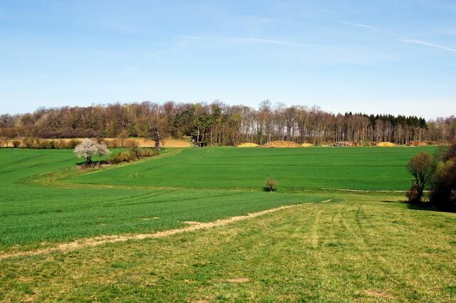 Hochfläche vor dem Eskaborner Bergbaugebiet