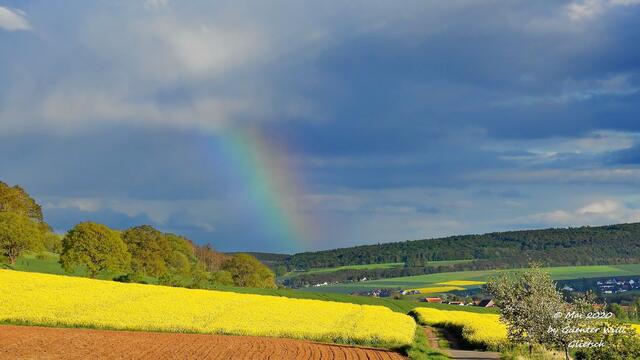 Regenbogen über Edertal-Wellen