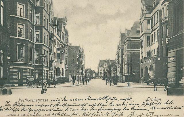 Postkarte, gestempelt am 21.10.1902, interessanter Text mit Hinweis auf die Eröffnung der Schule, bitte lesen.