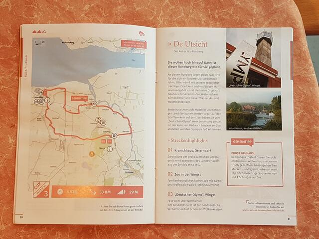 Nach dieser Karte wurde gefahren: CUX-Radtour Nr. 3, "De Utsicht (= Die Aussicht)". Aus dem Heft "Cuxland, Urlaubsland zwischen Nordsee, Elbe und Weser - Radtouren". Gefahren wurde mit ein paar Abweichungen ... ;-) Ziele u.a.: Kranichhaus/Otterndorf, Alter Hafen und Historischer Kornspeicher/Neuhaus, Zoo/Wingst, "Deutscher Olymp"/Wingst. Mehr: http://www.Cuxland-Tourenplaner.de
