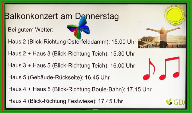 14. Mai 2020. Balkonkonzert I. mit Hardy's Jazzband in unserem Park.