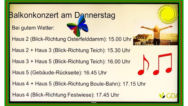14. Mai 2020. Balkonkonzert II. mit Hardy's Jazzband in unserem Park.