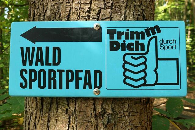 Wegweiser Waldsportpfad