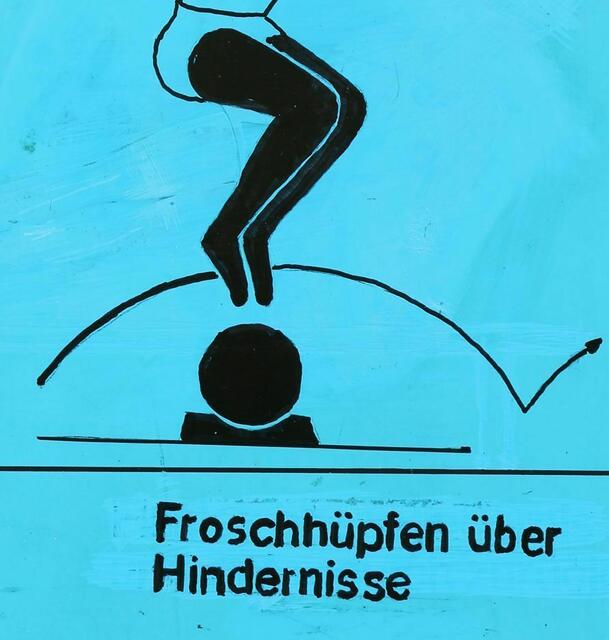 Nachbearbeitetes Schild in Roßdorf (Detail)