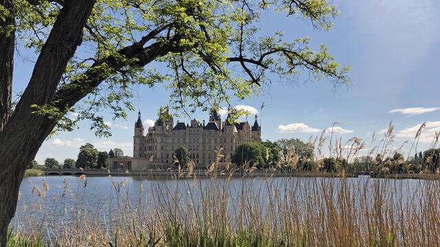 Ausblick am Burgsee in Richtung zur Schlossinsel. Foto: Helmut Kuzina