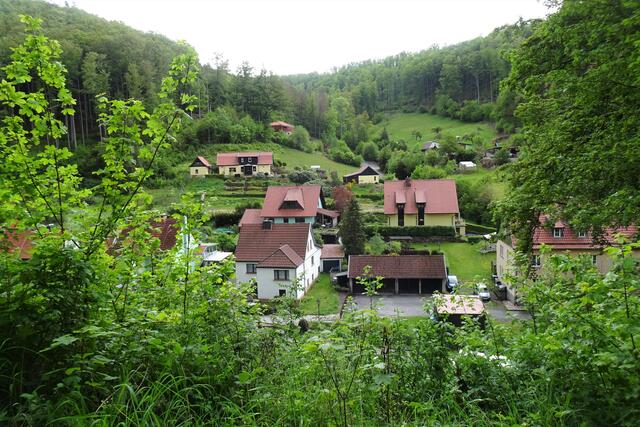 Blick von der Alten Auerbergschaussee ins Zechental