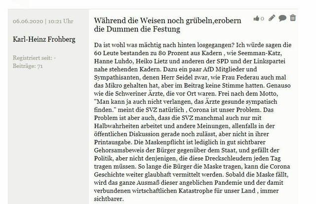 Hier der ganze Kommentar, der gelöscht wurde.