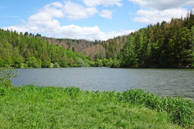 die Vorsperre war gut mit Wasser gefüllt