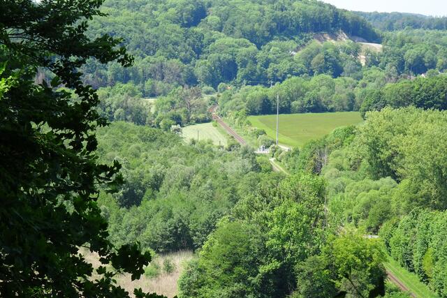 Blick vom Himmelreich auf die Bahnstrecke von Ellrich nach Walkenried