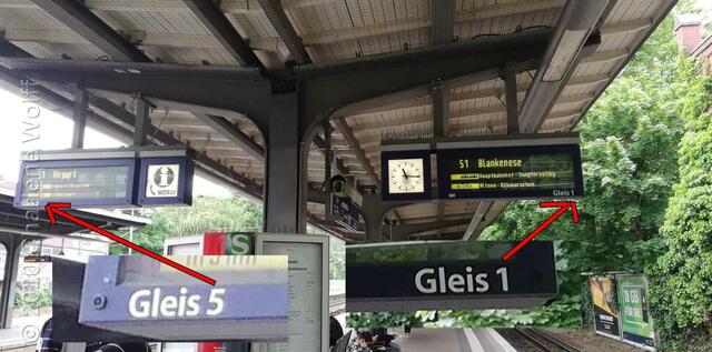 Gleis 1, Gleis 5 - bin ich dann Gleis 2-4?