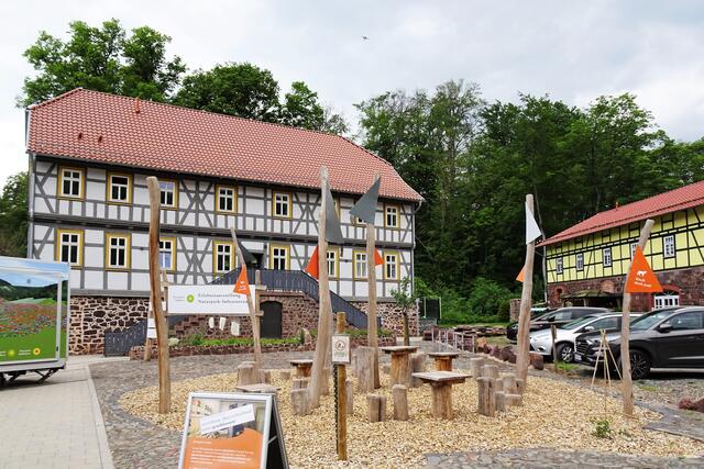 das  neu entstandene Naturpark Südharz - Informationszentrum in Neustadt nach der Sanierung.(2020) Eröffnung 12.12. 2019