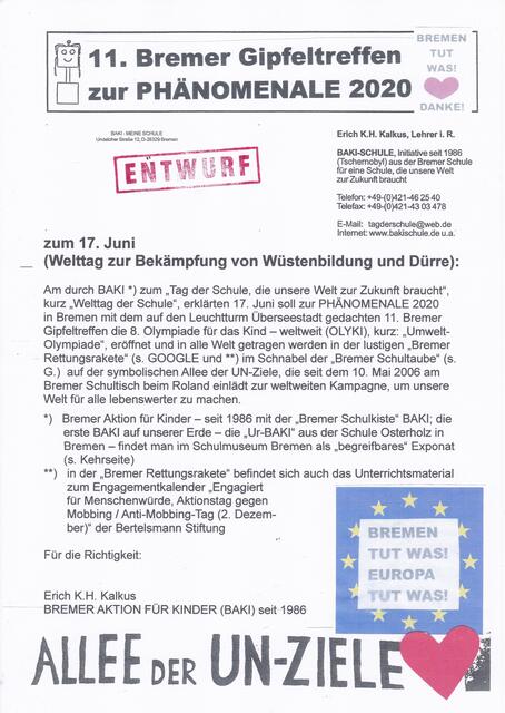 BAKI-Information zum 17. Juni 2020