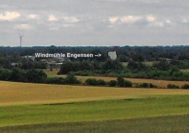 Blick aus der Mühle zur Engenser Mühle