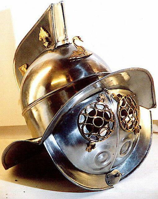 Schutzmaske (Helm) eines römischen Gladiators (Maskenmuseum)