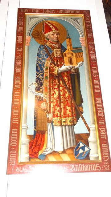 Sankt Ansgar, Gemälde in St. Petri, Kopie im Mariendom