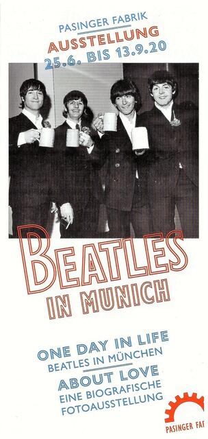 Titelblatt des Flyers für die Beatles-Ausstellung