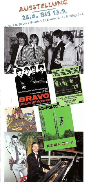 Flyer Beatles Ausstellung