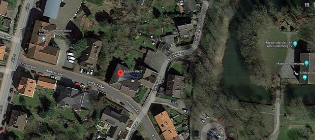 aktuelle Ansicht der Burgmühle in der Amtsstraße 21 via Google Maps