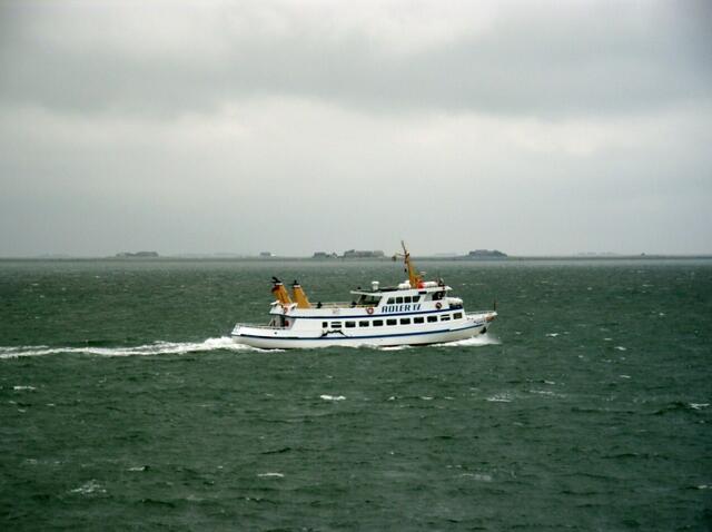 Halligen im Hintergrund