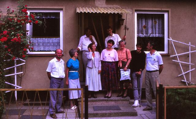 Maria und ihre Geschwister und Verwandte in Rostock Juli 1991 nach der Wende