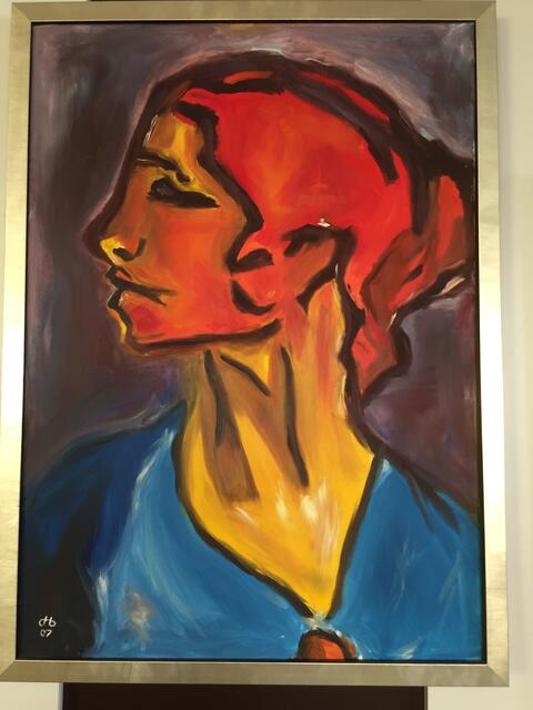 Das "ungemalte Bild" von Emil Nolde. Größer nachgemalt von Dietmar Brendel