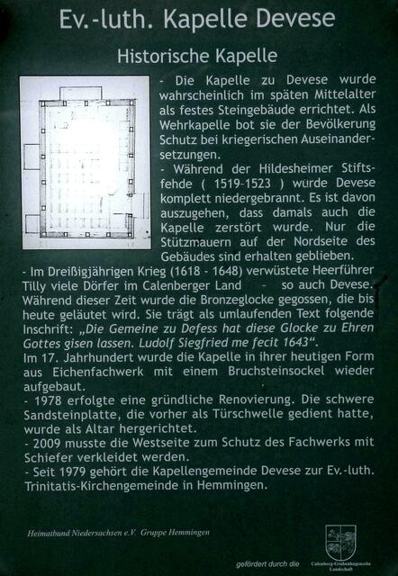 Hier die Tafel mit den Informationen.