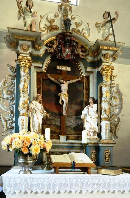 Der Barockaltar der 1687 gestiftet wurde.