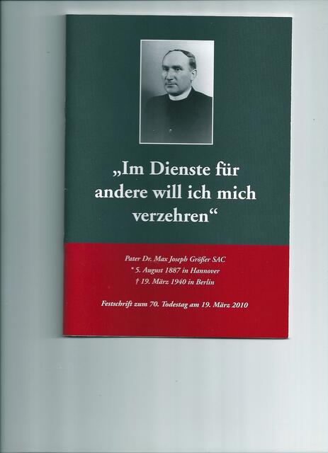 Buch zu Max Joseph Größer SAC.