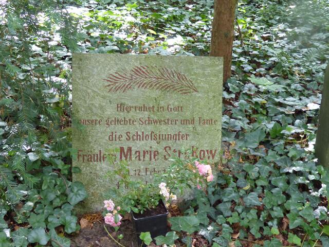 Grabstelle der Schloßjungfer Fräulein Marie Strakow