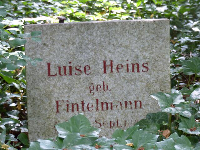 Grabstätte Luise Heins, geb Fintelmann