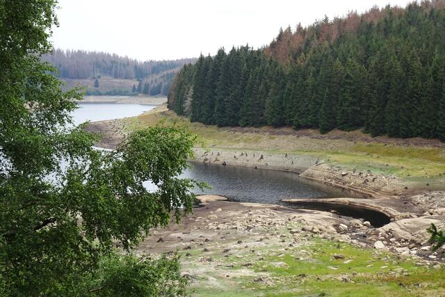 Einlauf der Ecker in die Talsperre