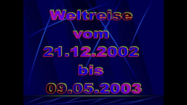 1. 21.12.2002 - 04.01.2003 Bremerhaven - Bridgetown - Barbados.