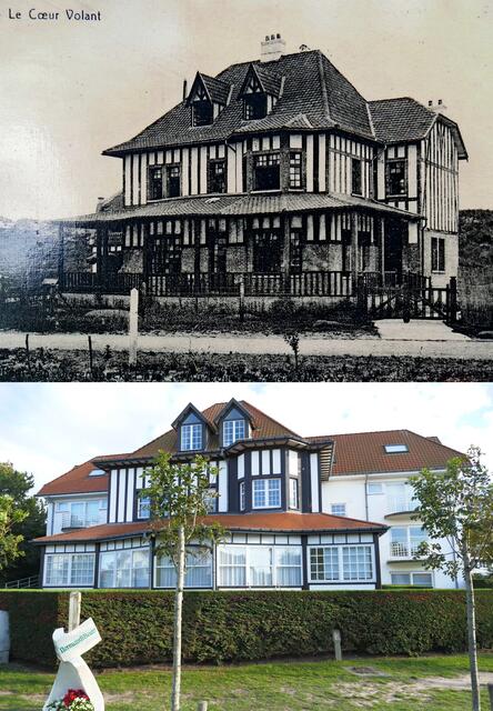 Cœur Volant. Deutlich erkennbar die alte Villa, als Mittelteil des erweiterten Gebäudes.   https://media05.myheimat.de/2020/09/08/5784146_orig.jpg