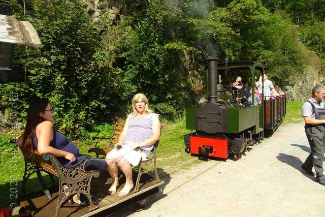 Fahrt mit der Feldbahn unter Dampf