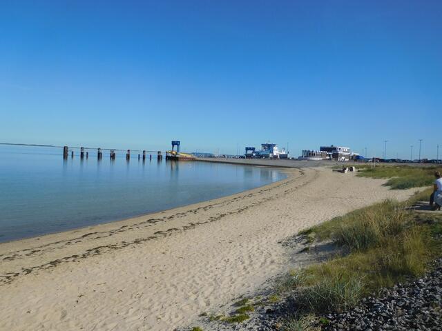 Blick auf den Fährhafen von Wittdün
