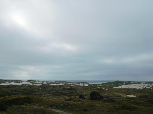 Blick über die Dünen zum Meer auf der Insel Amrum