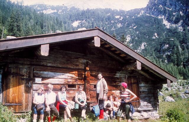 Rast auf der Mittereis-Alm, 28. Juli 1974